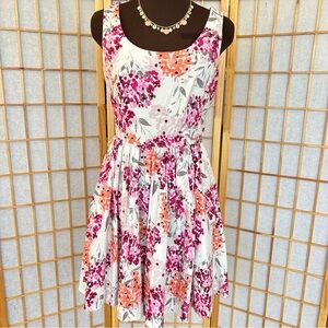 Elle Spring Floral Fit & Flare Dress